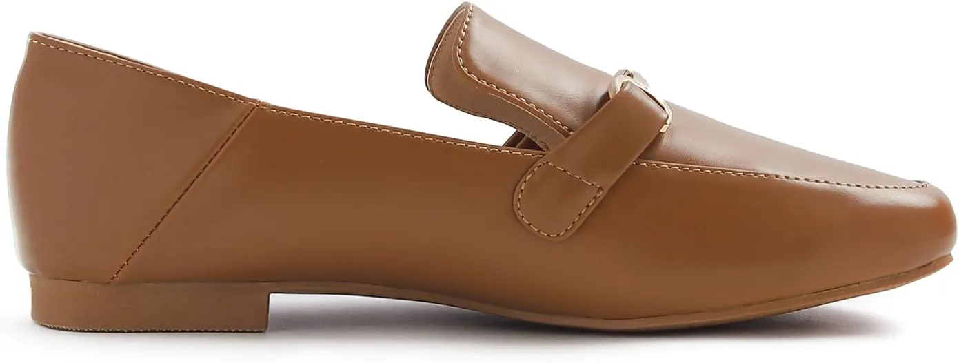 FEVERSOLE Women's Fashion Daily Comfort Soft Penny Loafer Office Work Flats