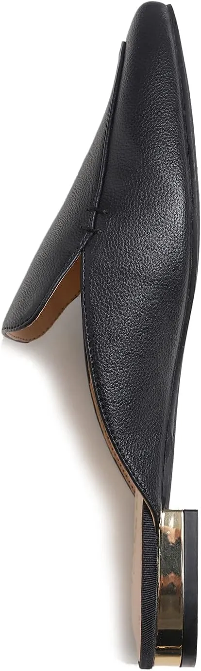 FEVERSOLE Women's Fashion Deco Mules Slip On Backless Slide Flats
