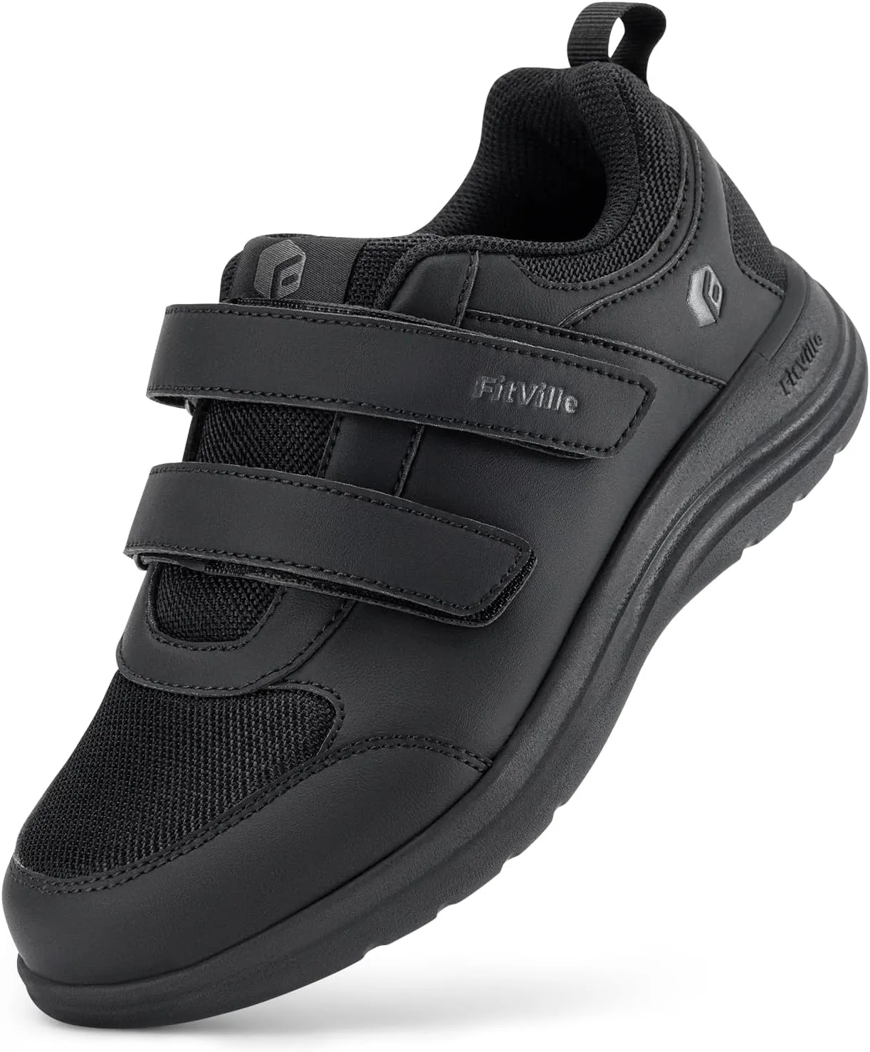 FitVille Diabetic Shoes for Women Wide Width Lightweight Adjustable Strap Comfortable Mesh Wide Width Walking Shoes for Women
