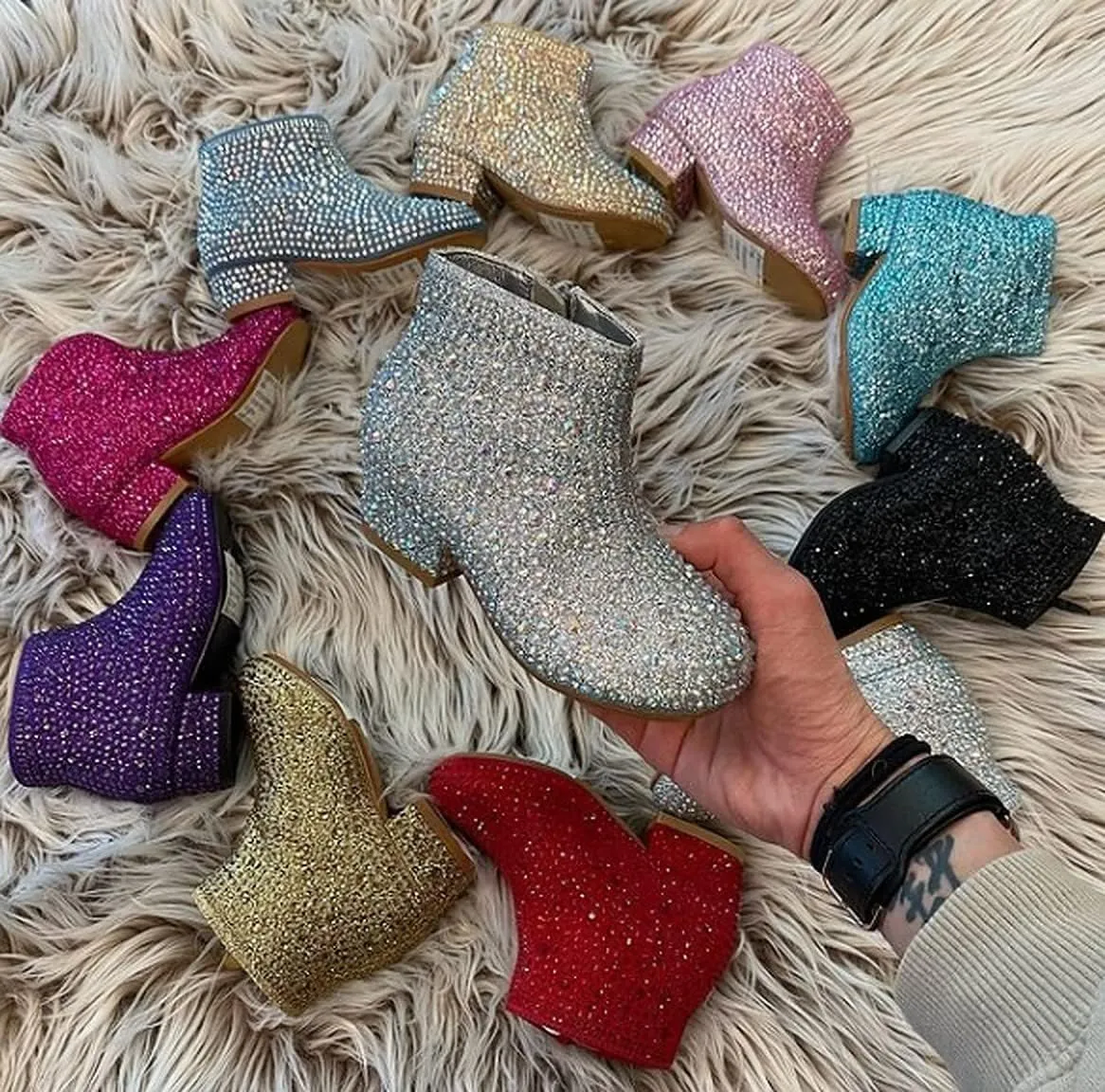 Forever Kids Rhinestone Ankle booties