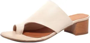 FOWT Women Round Toe Flip Flops Chunky Block Low Heel Slipper Mules Summer Beach Travel Sandal Shoes Size 4-16 US