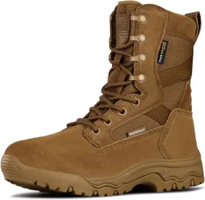 FREE SOLDIER Men's Tactical Boots 8 Inches Lightweight Combat Boots Durable Suede Leather Military Work Boot Desert Boot