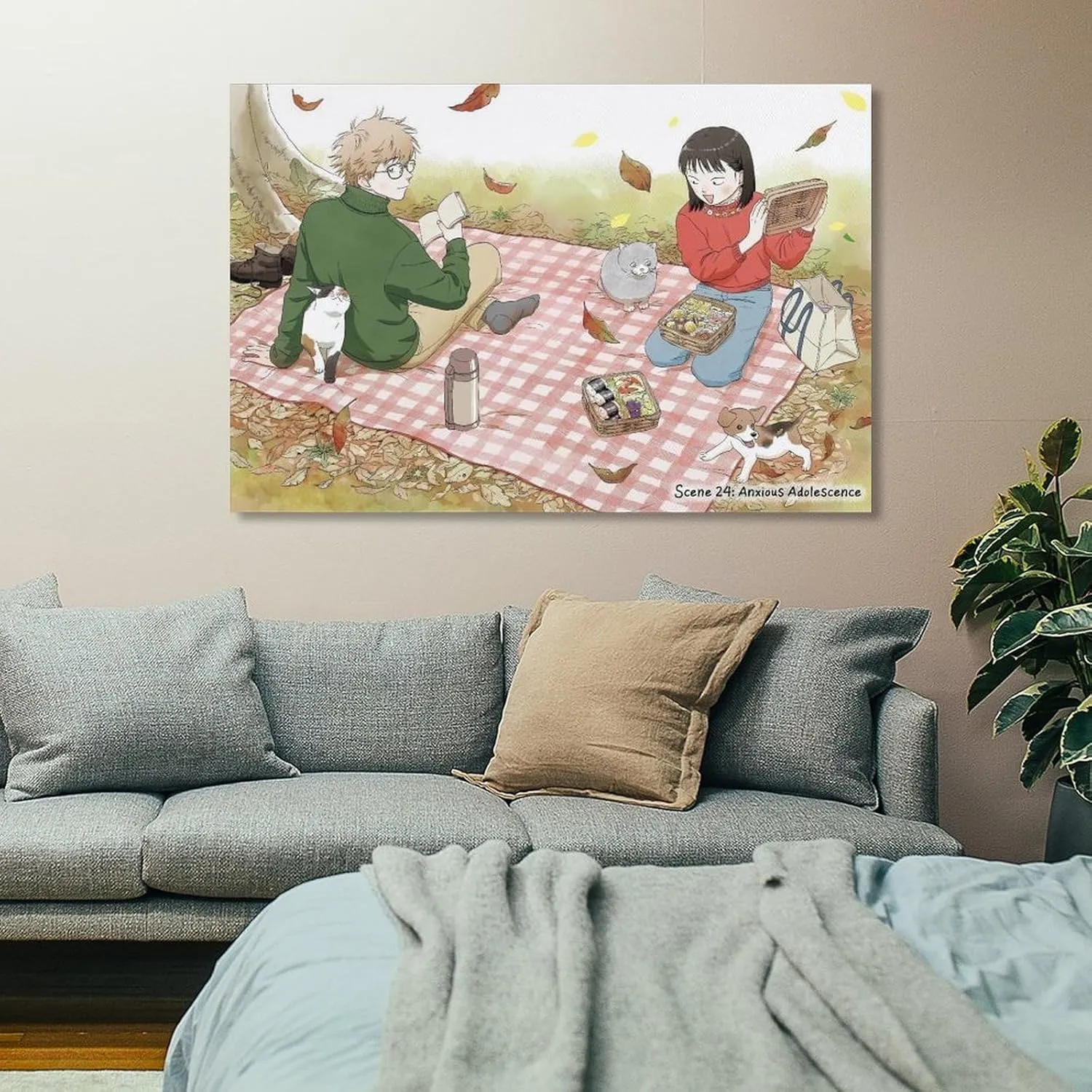 FRZYUDS Anime Skip And Loafer Poster Canvas Wall Art Posters For Room Aesthetic And Decor 1Canvas Painting Wall Art Poster for Bedroom Living Room Decor24x36inch(60x90cm)