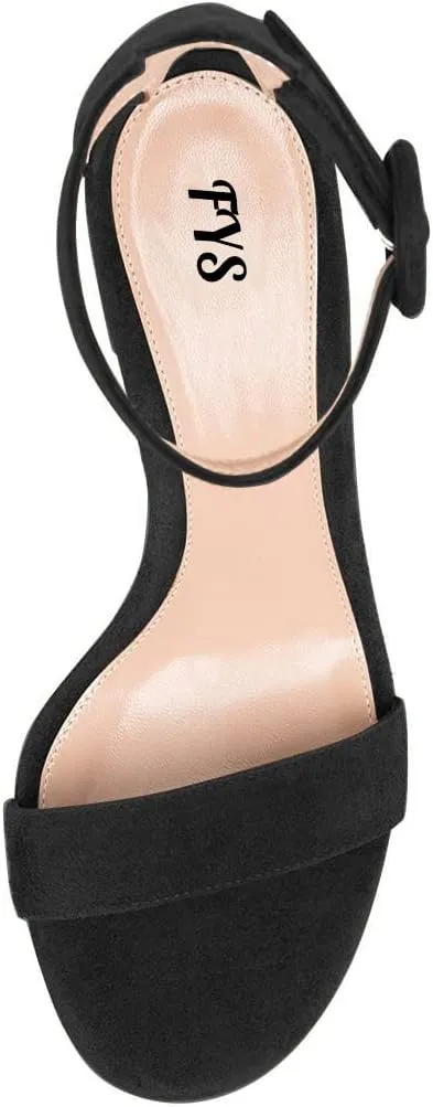 FYS Women Almond Toe Ankle Strap Heeled Sandals Chic Gold Mental Spring High Heel Dress Summer Party Prom Shoes Size 4-15 US