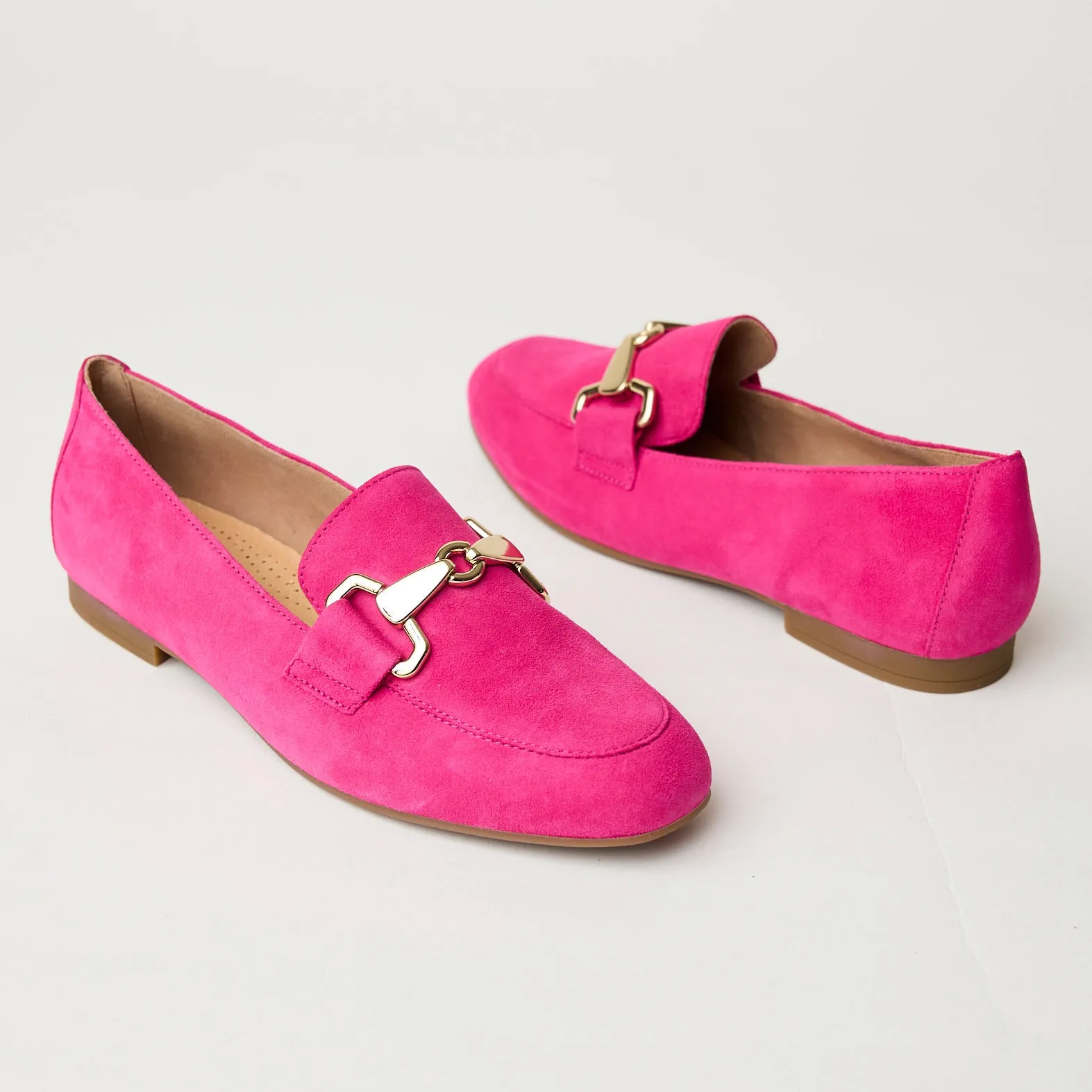 Gabor Fuchsia Suede Leather Loafers