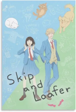 GAUSKY Anime Skip And Loafer Poster Canvas Wall Art Posters For Room Aesthetic And Decor 2 Poster For Bedroom Bathroom Living Room Office Kitchen Decor 16x24inch(40x60cm) Unframe-style