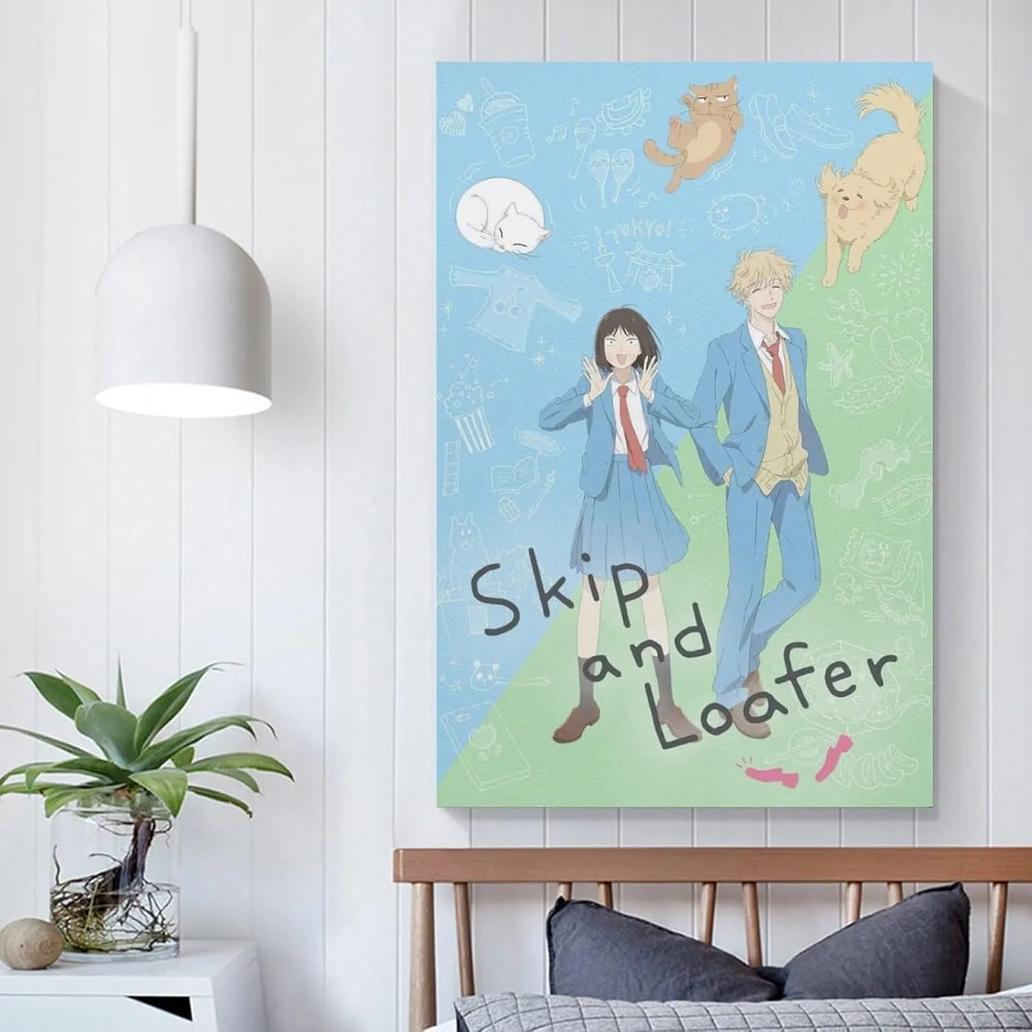 GAUSKY Anime Skip And Loafer Poster Canvas Wall Art Posters For Room Aesthetic And Decor 2 Poster For Bedroom Bathroom Living Room Office Kitchen Decor 16x24inch(40x60cm) Unframe-style