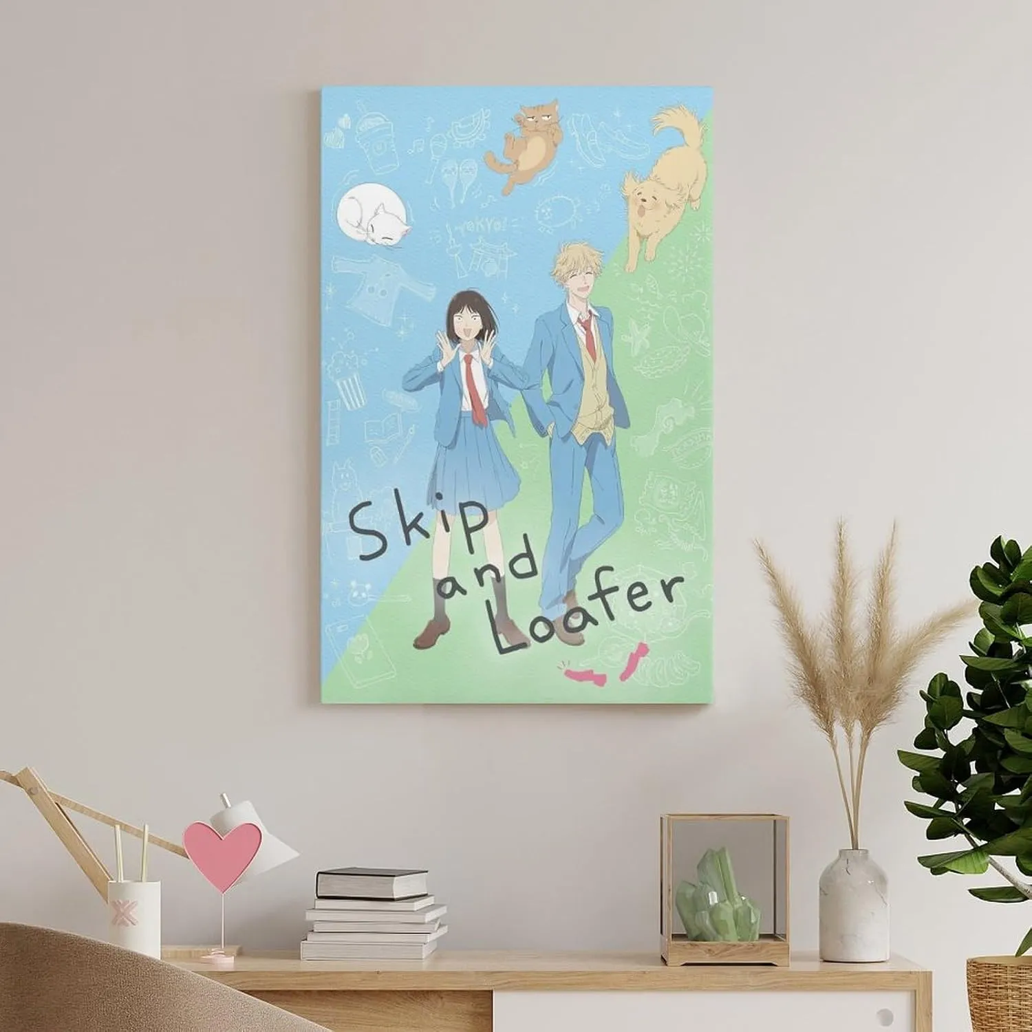GAUSKY Anime Skip And Loafer Poster Canvas Wall Art Posters For Room Aesthetic And Decor 2 Poster For Bedroom Bathroom Living Room Office Kitchen Decor 16x24inch(40x60cm) Unframe-style