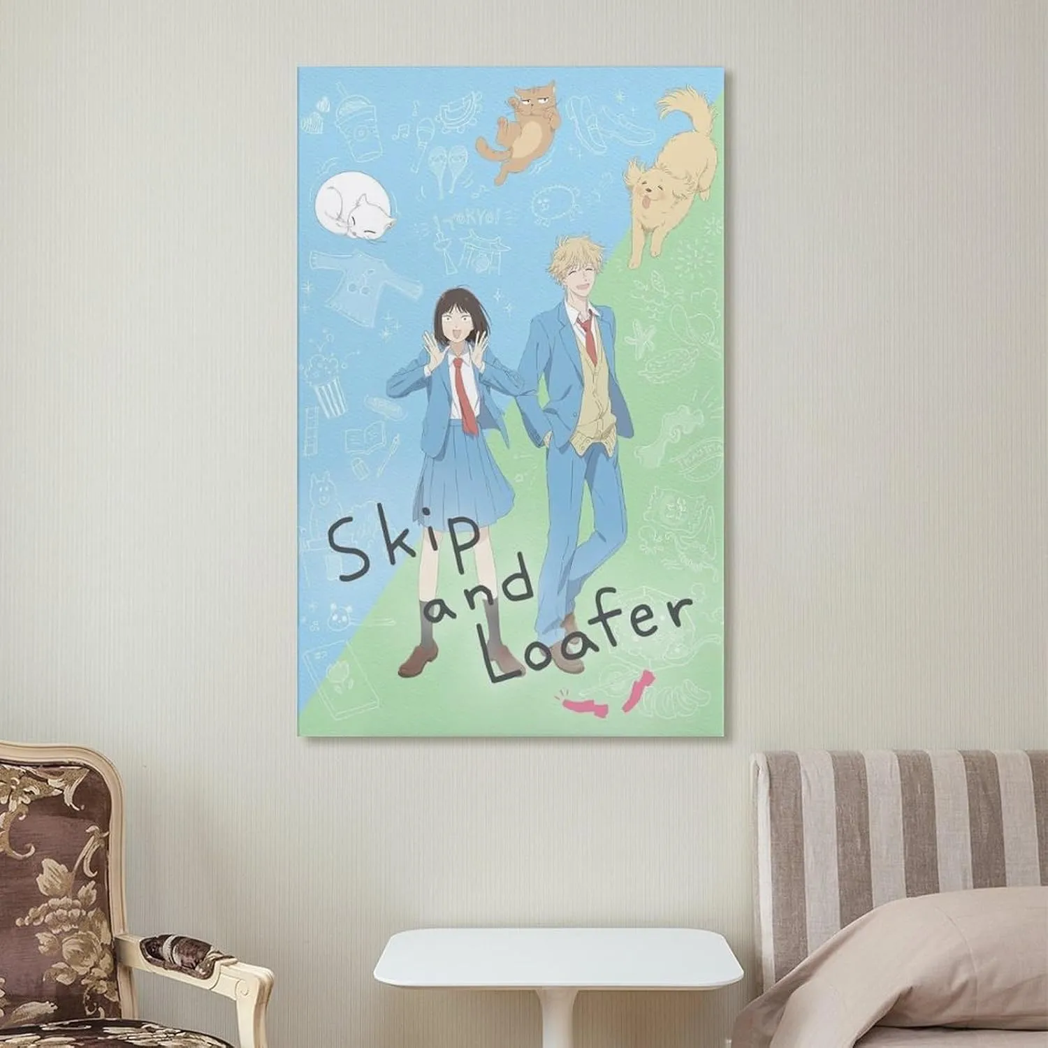 GAUSKY Anime Skip And Loafer Poster Canvas Wall Art Posters For Room Aesthetic And Decor 2 Poster For Bedroom Bathroom Living Room Office Kitchen Decor 16x24inch(40x60cm) Unframe-style