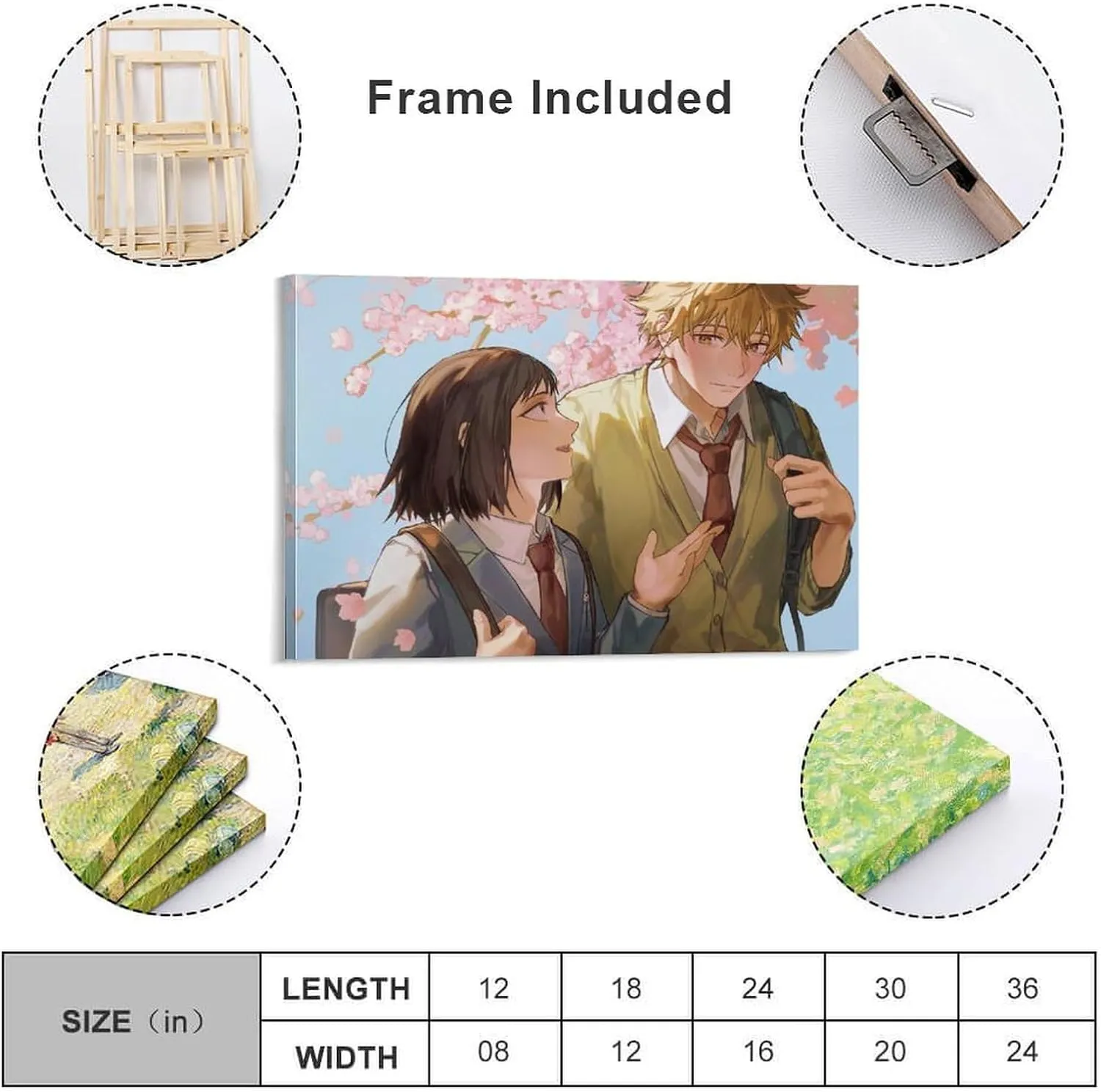 GAUSKY Anime Skip And Loafer Poster Canvas Wall Art Posters For Room Aesthetic And Decor 4 Poster For Bedroom Bathroom Living Room Office Kitchen Decor 16x24inch(40x60cm) Frame-style