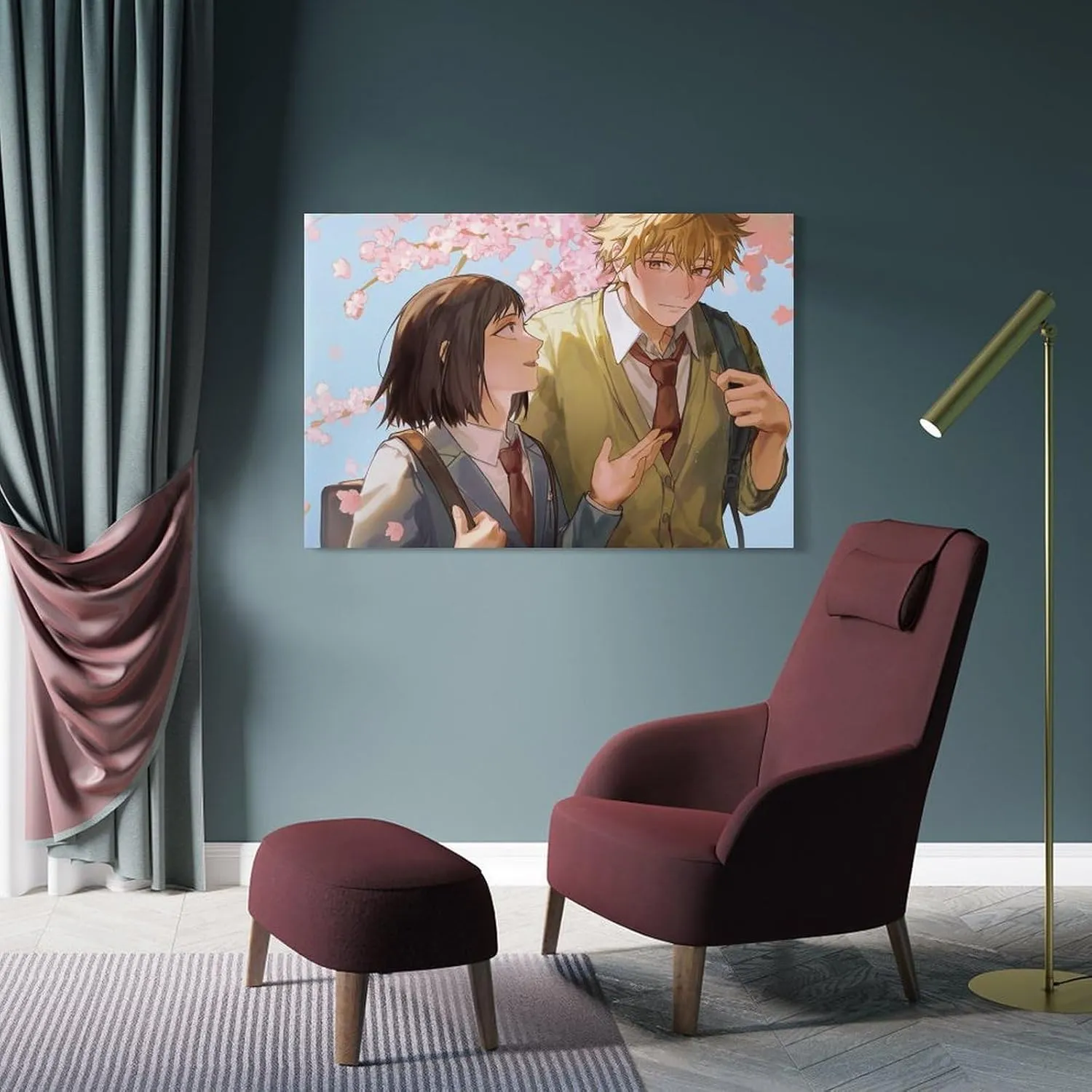 GAUSKY Anime Skip And Loafer Poster Canvas Wall Art Posters For Room Aesthetic And Decor 4 Poster For Bedroom Bathroom Living Room Office Kitchen Decor 16x24inch(40x60cm) Frame-style