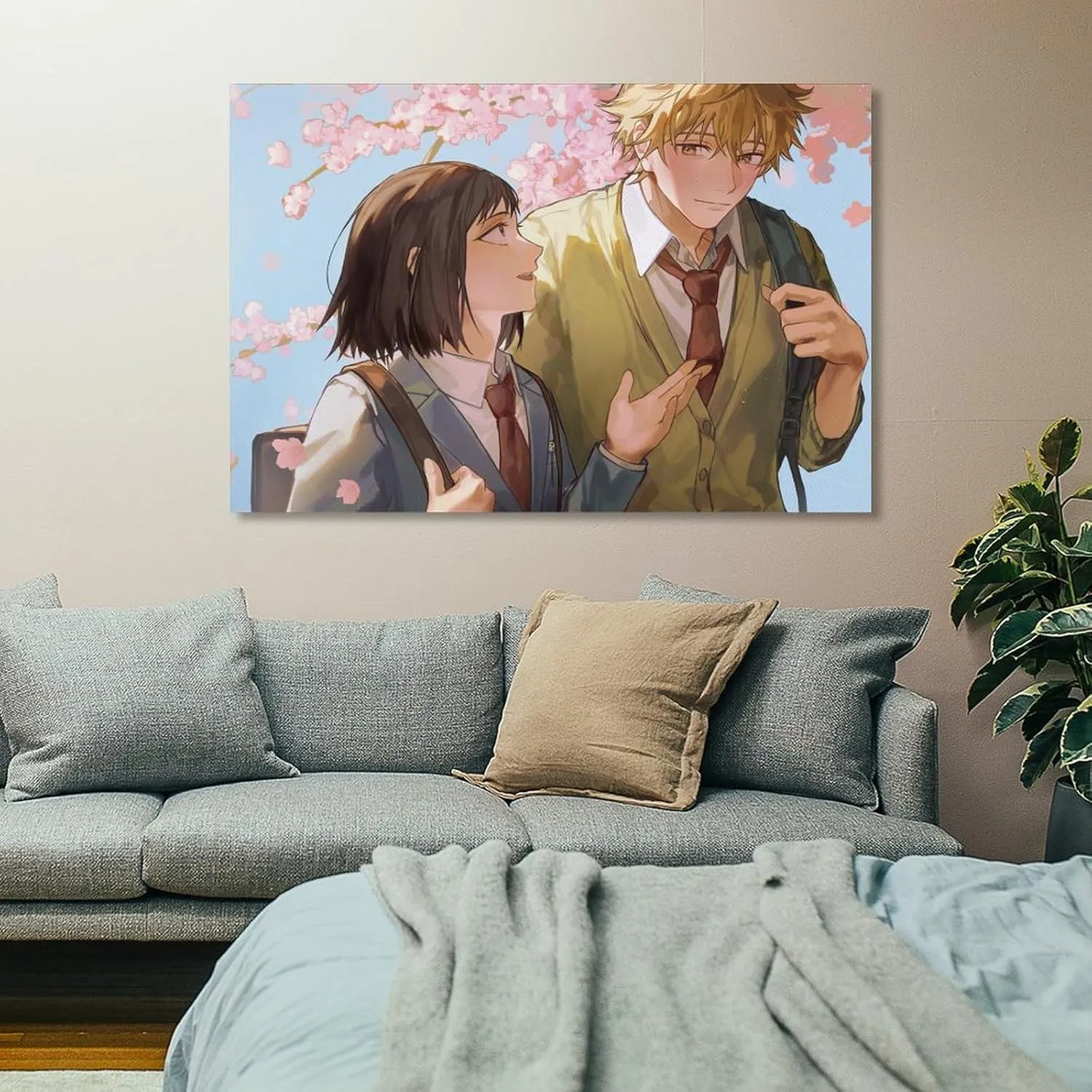 GAUSKY Anime Skip And Loafer Poster Canvas Wall Art Posters For Room Aesthetic And Decor 4 Poster For Bedroom Bathroom Living Room Office Kitchen Decor 16x24inch(40x60cm) Frame-style