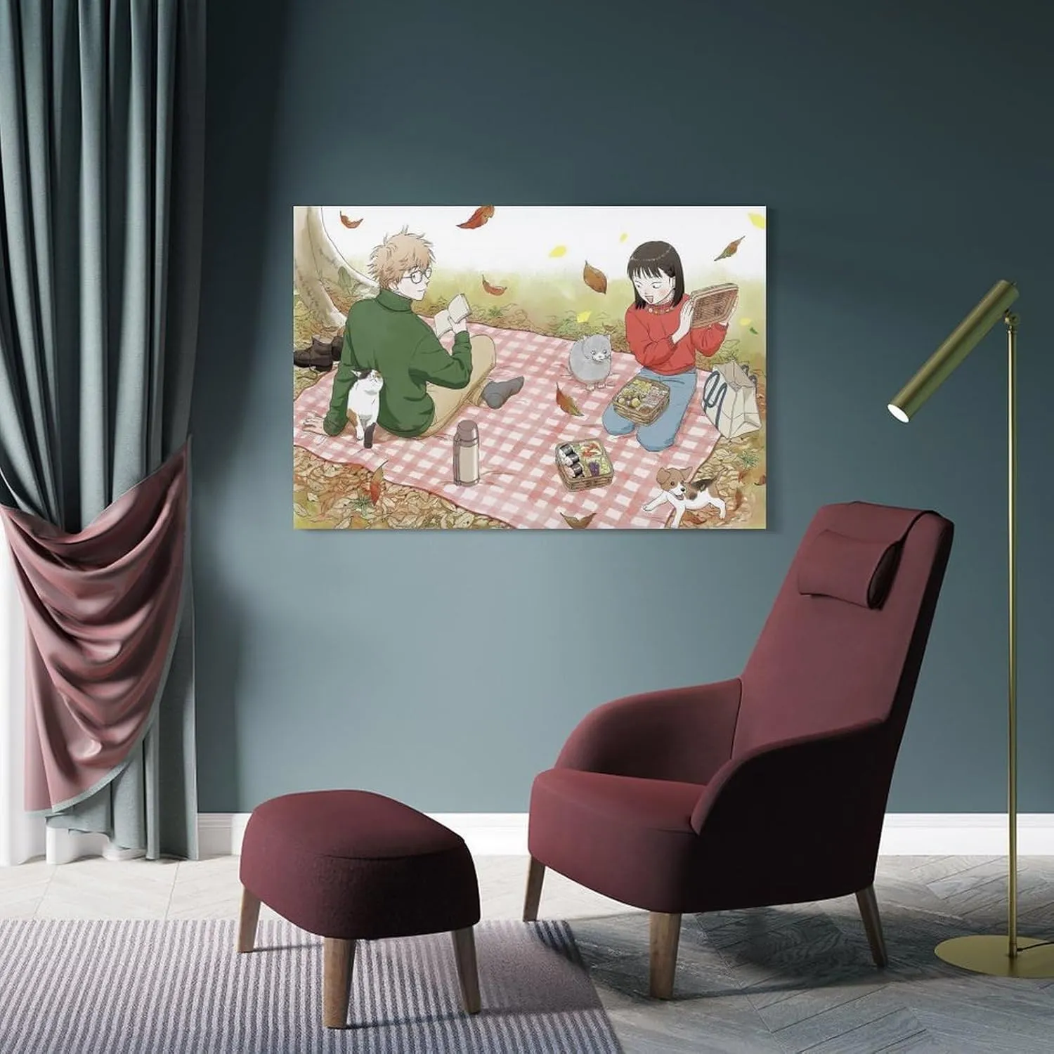 GAUSKY Anime Skip And Loafer Poster Canvas Wall Art Posters For Room Aesthetic And Decor 5 Poster For Bedroom Bathroom Living Room Office Kitchen Decor 16x24inch(40x60cm) Frame-style