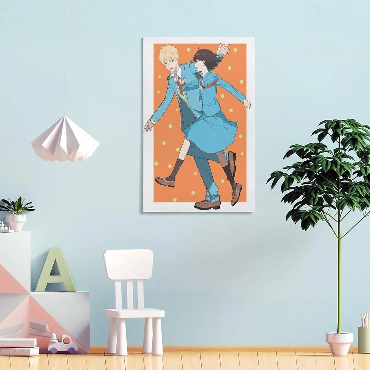 GAUSKY Anime Skip And Loafer Poster Canvas Wall Art Posters For Room Aesthetic And Decor 6 Poster For Bedroom Bathroom Living Room Office Kitchen Decor 12x18inch(30x45cm) Frame-style
