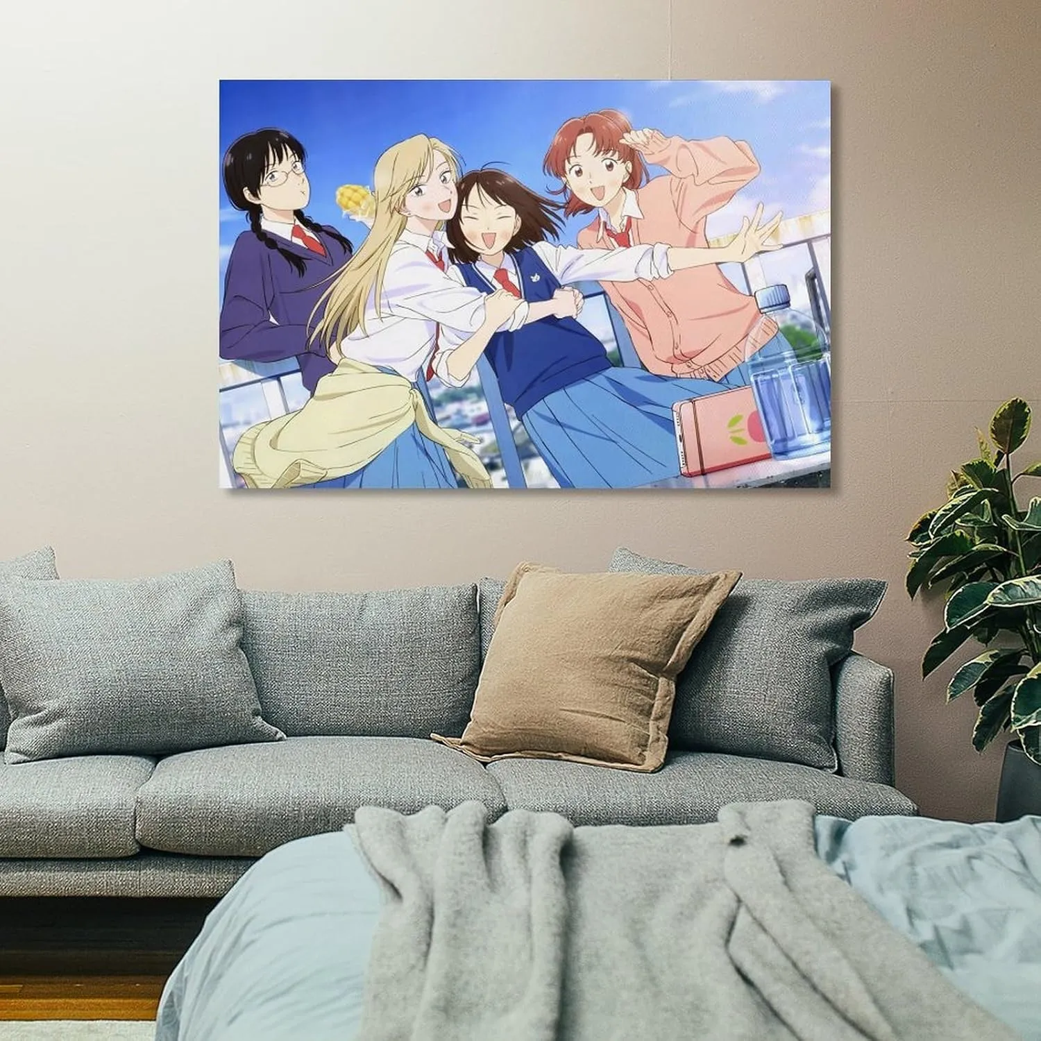 GAUSKY Anime Skip And Loafer Poster Canvas Wall Art Posters For Room Aesthetic And Decor 7 Poster For Bedroom Bathroom Living Room Office Kitchen Decor 16x24inch(40x60cm) Frame-style