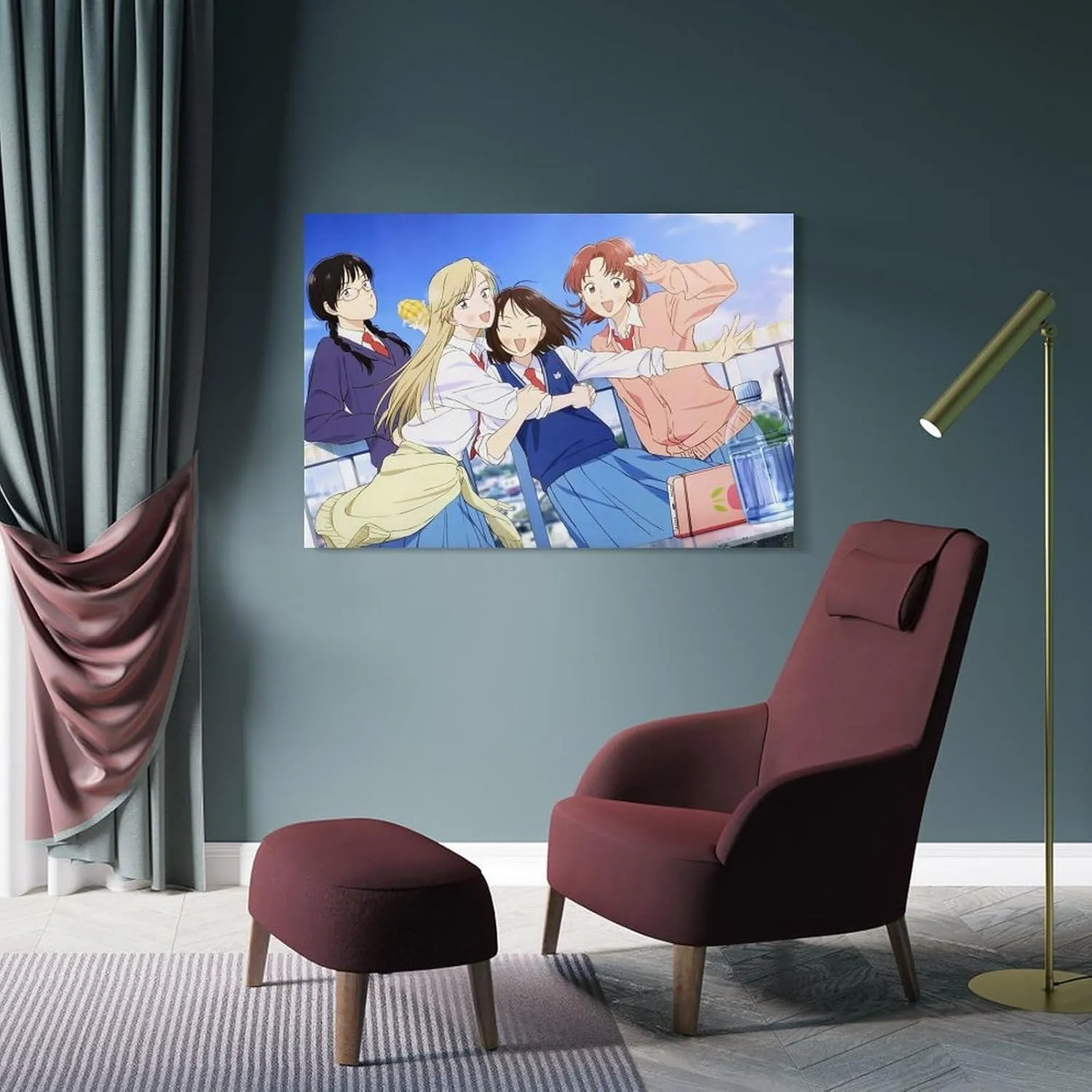 GAUSKY Anime Skip And Loafer Poster Canvas Wall Art Posters For Room Aesthetic And Decor 7 Poster For Bedroom Bathroom Living Room Office Kitchen Decor 16x24inch(40x60cm) Frame-style