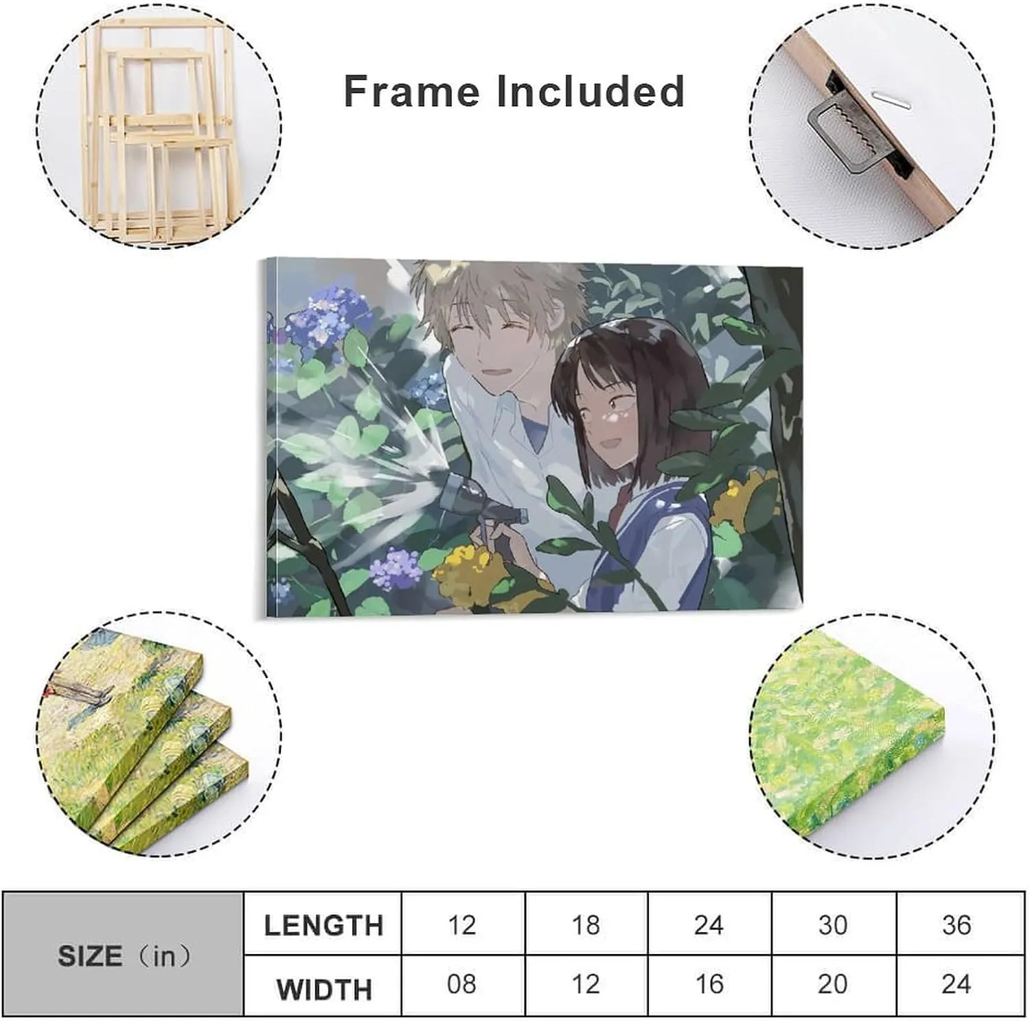 GAUSKY Anime Skip And Loafer Poster Canvas Wall Art Posters For Room Aesthetic And Decor 8 Poster For Bedroom Bathroom Living Room Office Kitchen Decor 12x18inch(30x45cm) Frame-style
