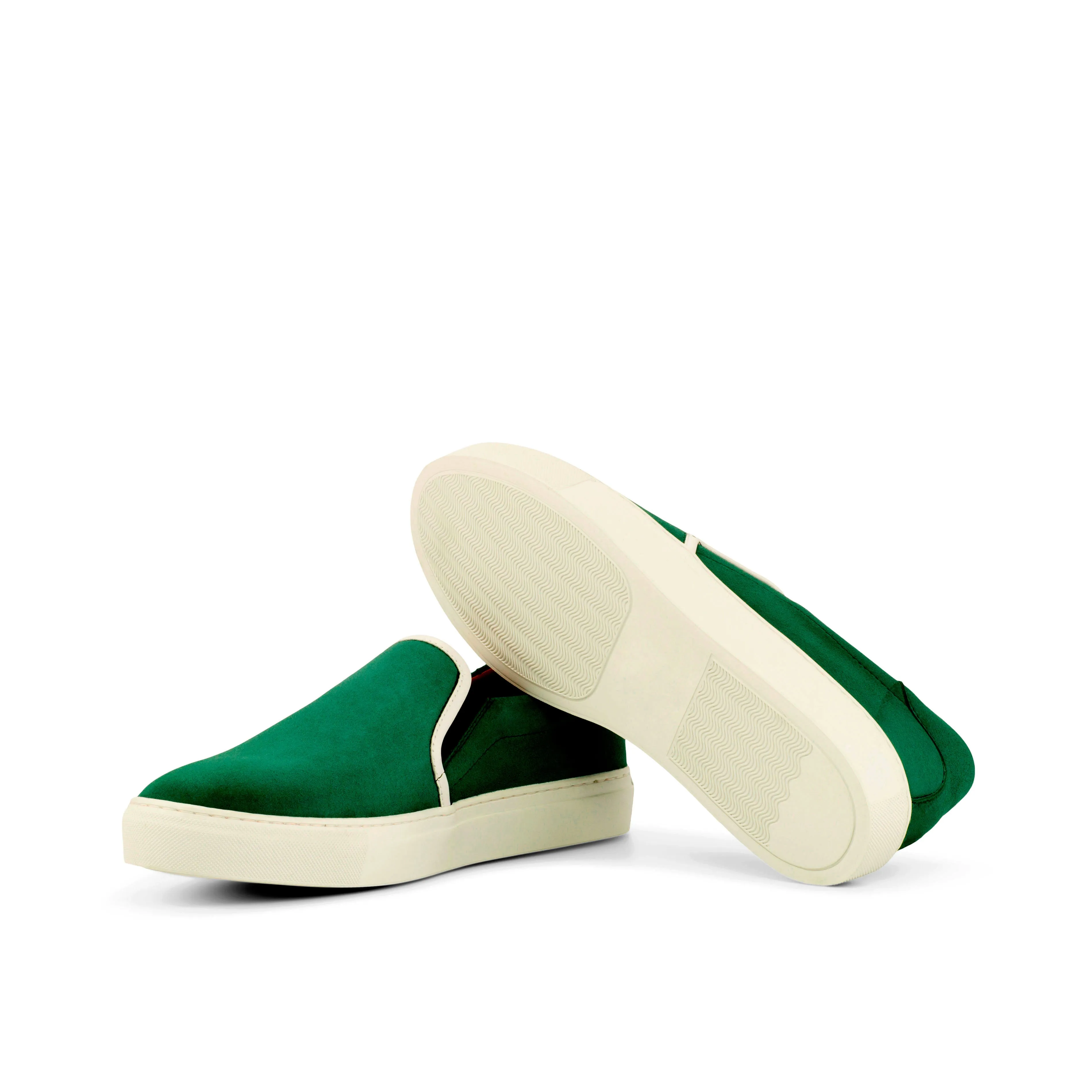 Gentlemen Diario Slip On - Forrest Green Kid Suede Calf Leather