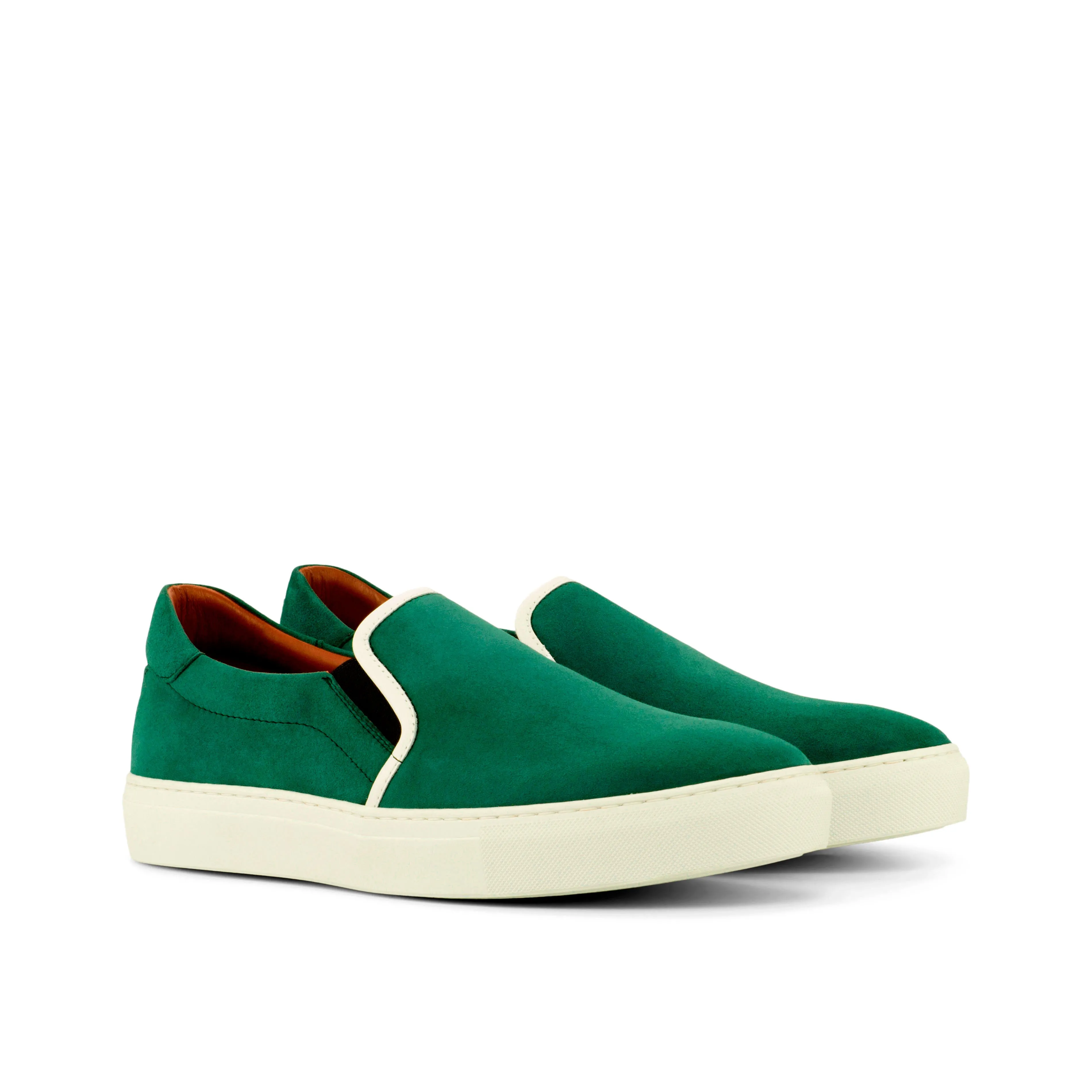Gentlemen Diario Slip On - Forrest Green Kid Suede Calf Leather