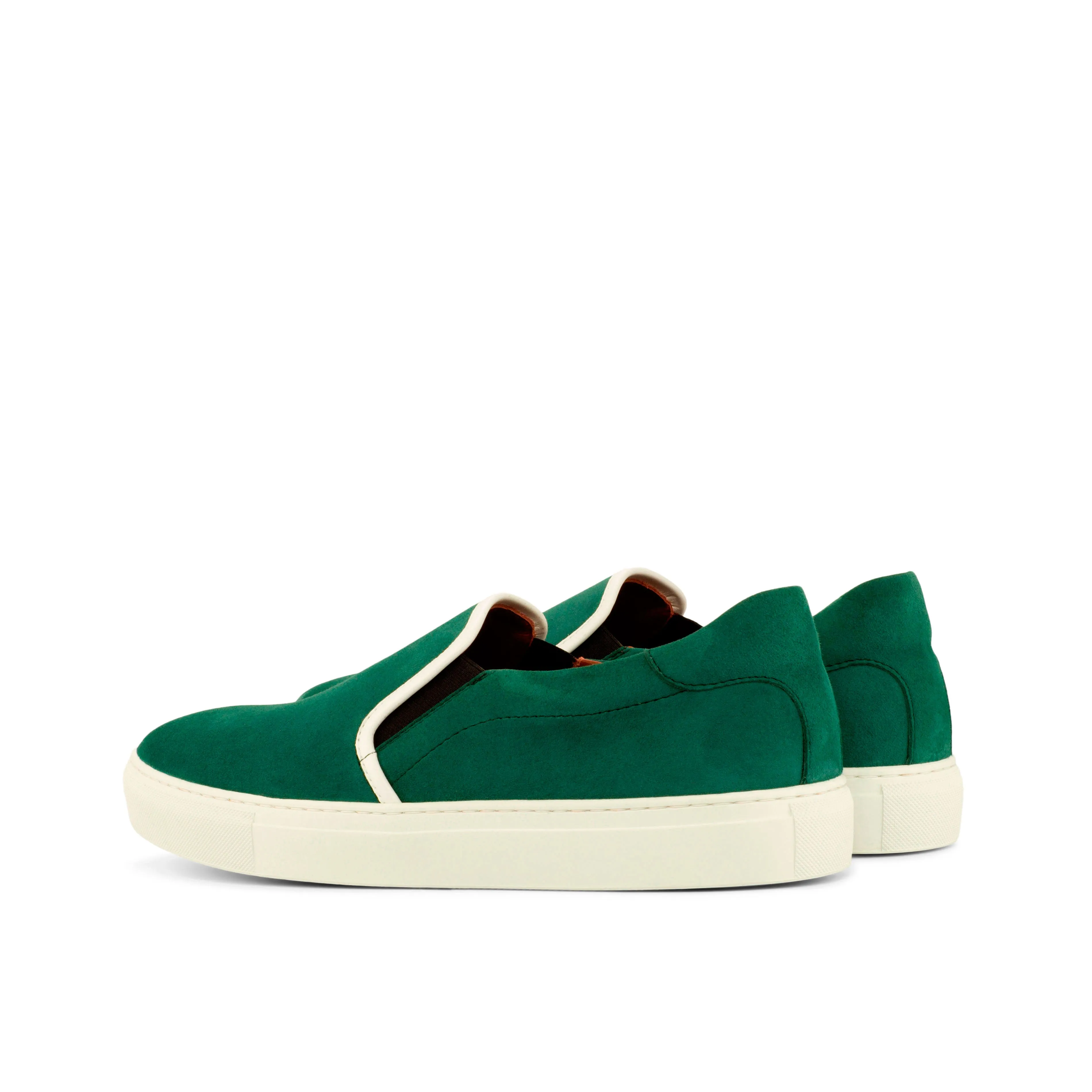 Gentlemen Diario Slip On - Forrest Green Kid Suede Calf Leather