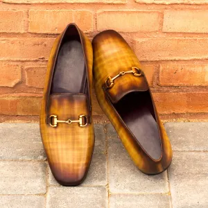 Gentlemen El Patron Slip On with Hand Painted Cognac Patina