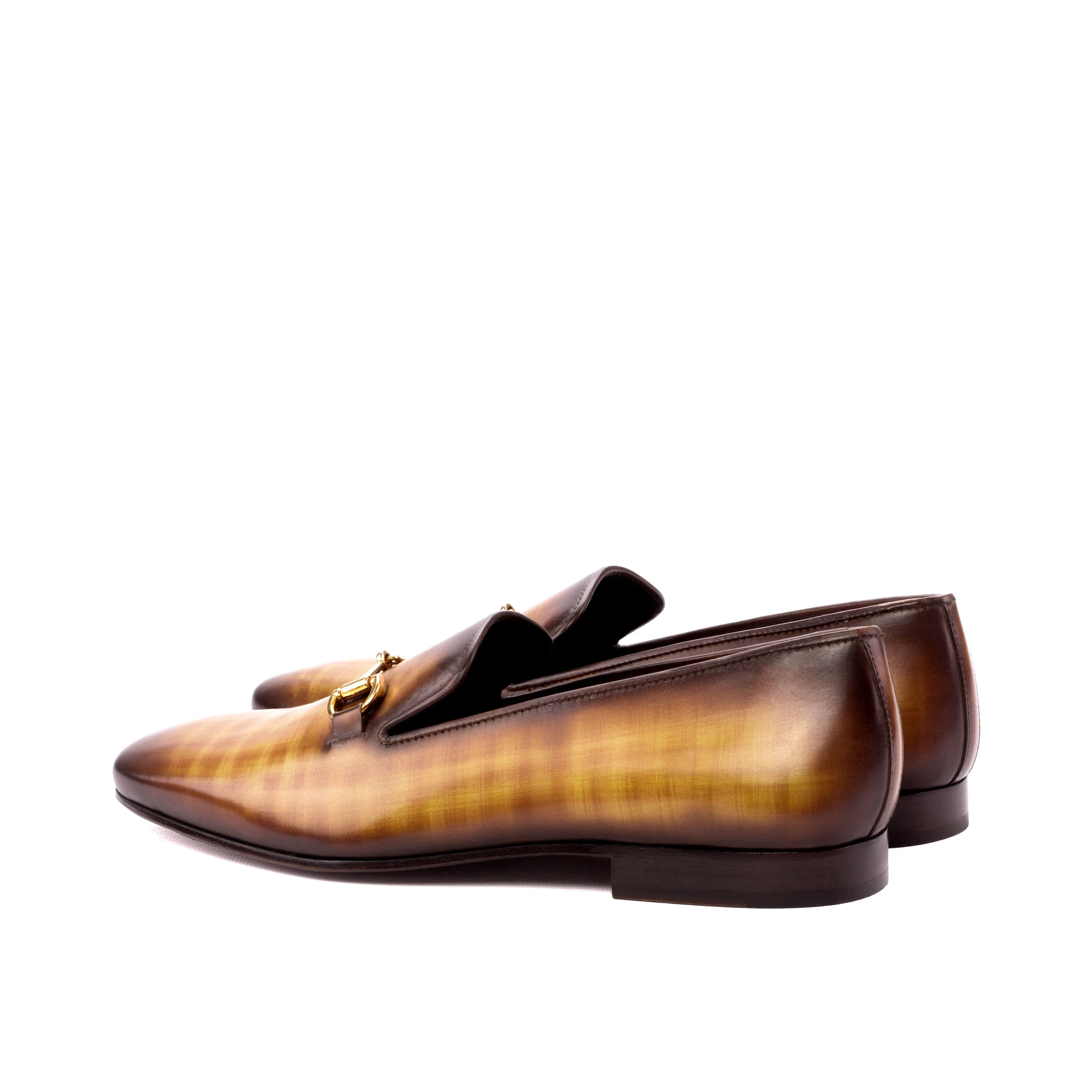 Gentlemen El Patron Slip On with Hand Painted Cognac Patina