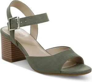 Giani Bernini Womens Green Padded Townsonn Peep Toe Block Heel Buckle Pumps Shoes 10 M