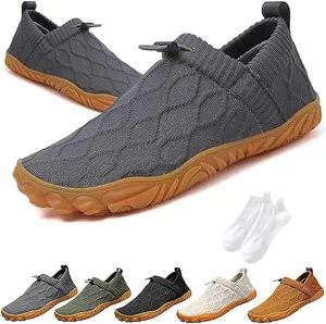 Giltpeak Vallova'S Bearprodo Supercomfort Sweatwick Slip-On Shoes, Men's Knitted Hiking Barefoot Arch Support Sneakers, Unisex Knitted Hiking Slip-On Shoes
