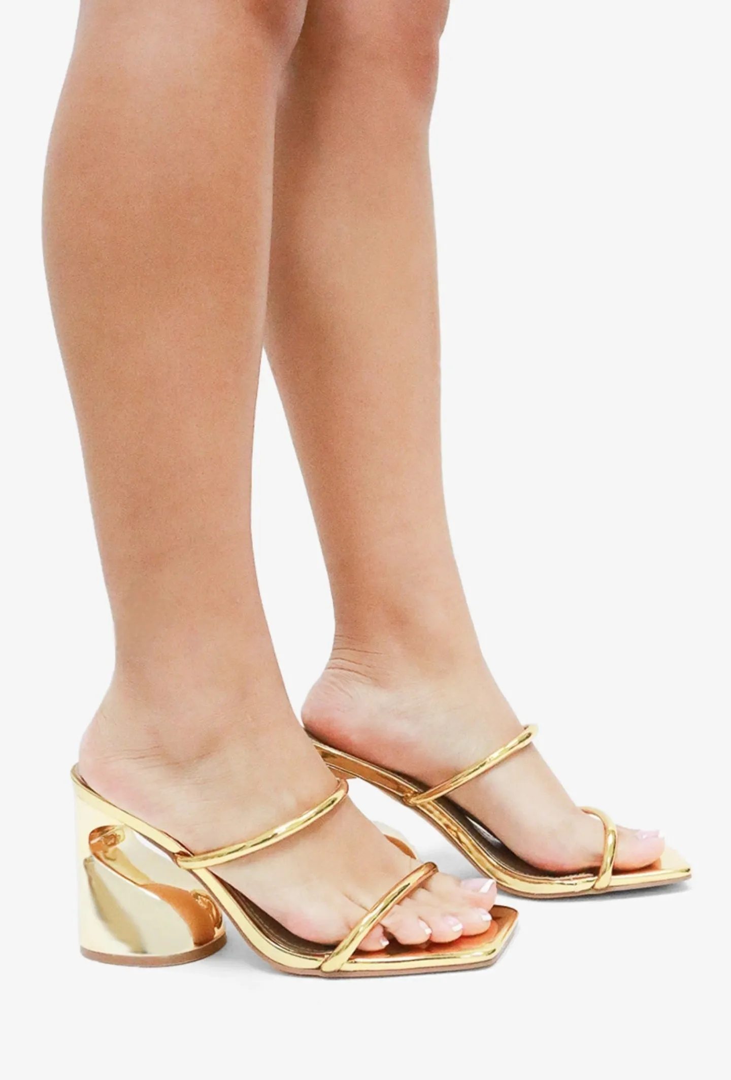 Gold Mule Heel Shoe