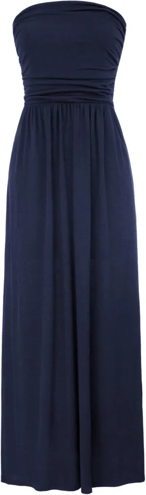 GRACE KARIN Women Strapless Casual Loose Ruched Long Maxi Dress with Pockets