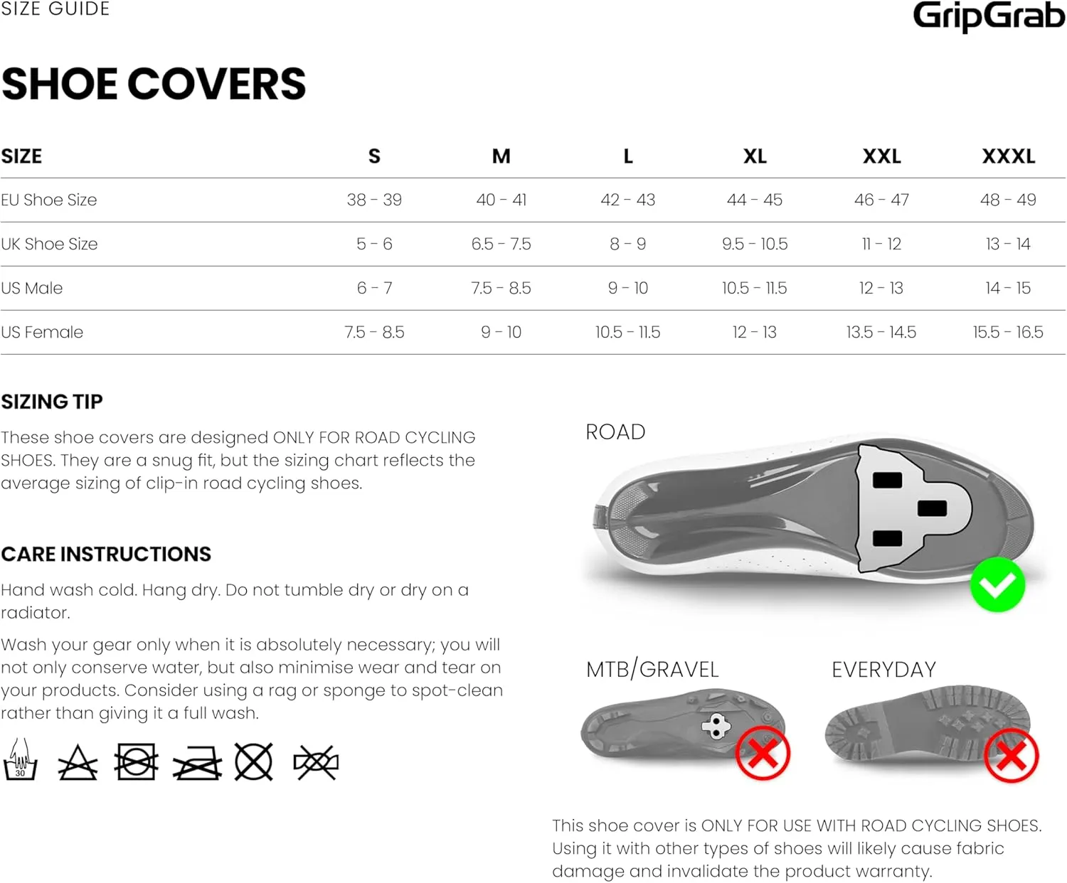 GripGrab RaceAqua Road Bike Waterproof Cycling Shoe Covers Rain Aero Overshoes Windproof Sleek Tight Fitting Gaiters