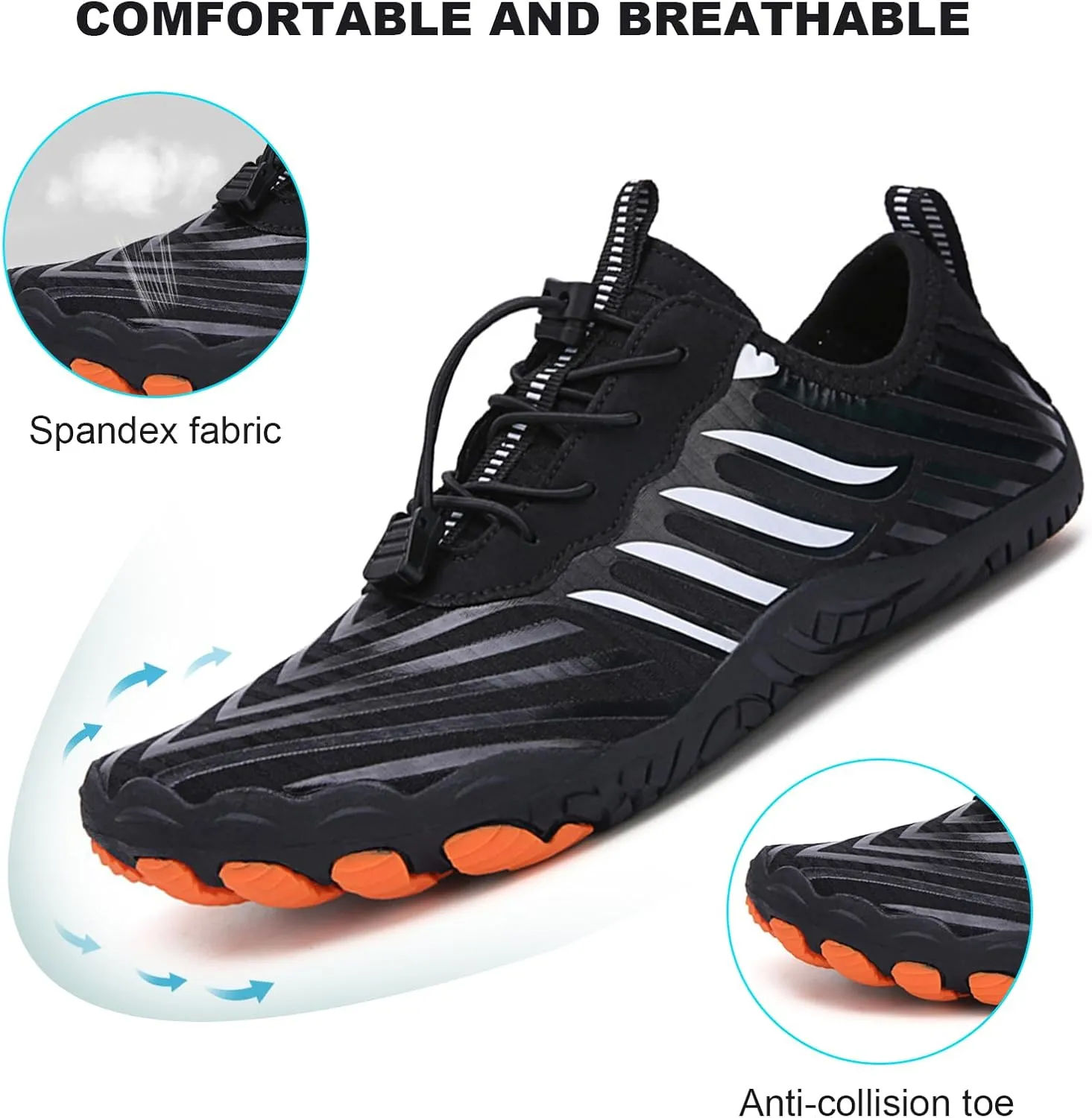 Grounded Footwear for Women, Grounded Footwear for Men with Neuropathy, Grounded Hike Barefoot for Womens Mens Waterproof Trail Running Healthy & Non-Slip Barefoot Shoes