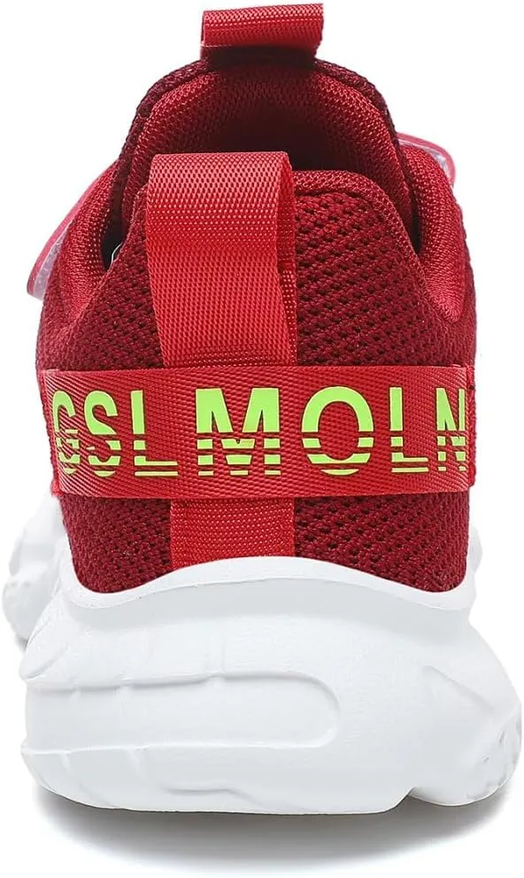 GSLMOLN Boys Girls Tennis Breathable Slip on Shoes School Casual Walking/Running Sports Kids Sneakers