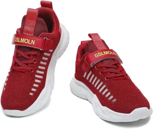 GSLMOLN Boys Girls Tennis Breathable Slip on Shoes School Casual Walking/Running Sports Kids Sneakers