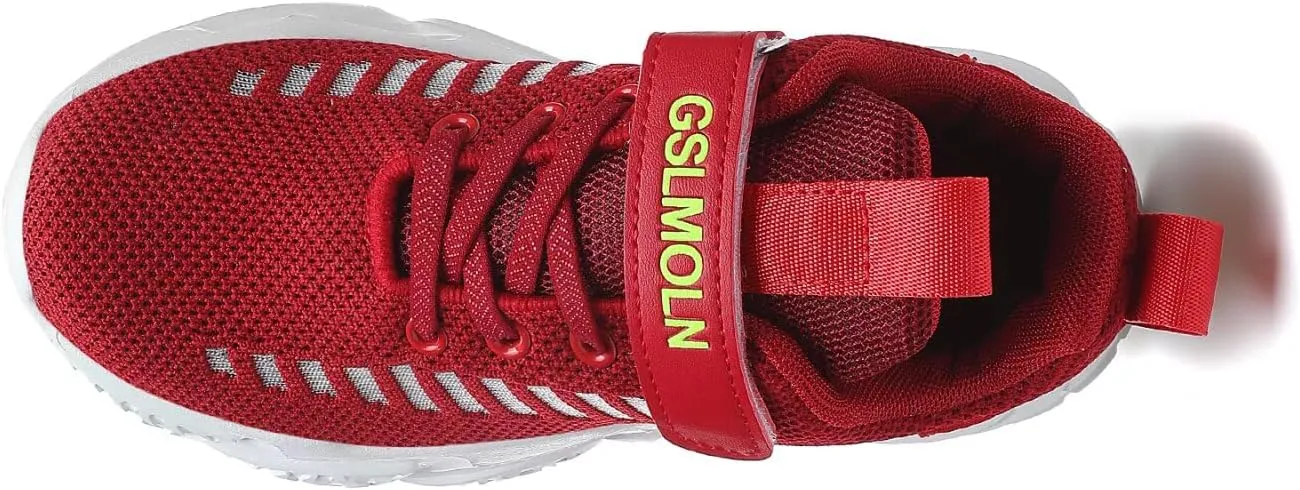 GSLMOLN Boys Girls Tennis Breathable Slip on Shoes School Casual Walking/Running Sports Kids Sneakers