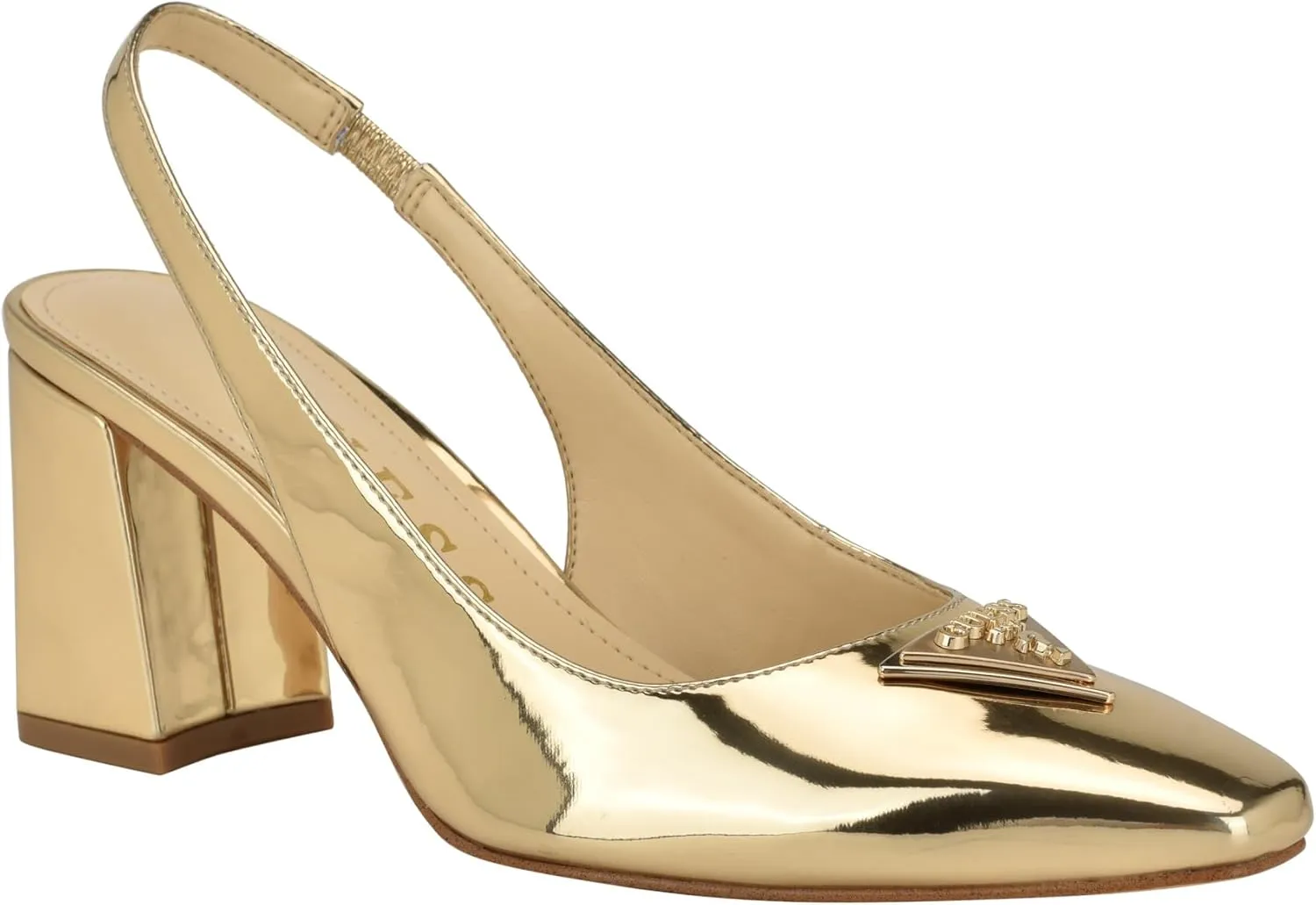 Guess Women's Valinda Pump, Gold Mirror Metallic 710, 10