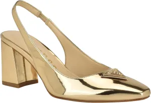 Guess Women's Valinda Pump, Gold Mirror Metallic 710, 10