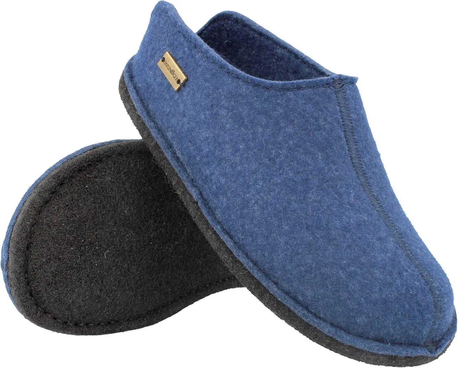 HAFLINGER Men's Open Back Slippers, 4 us