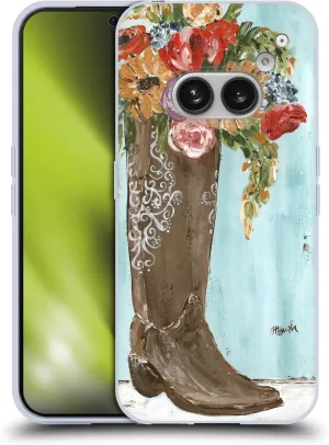 Head Case Designs Officially Licensed Haley Bush Boot Floral Painting Soft Gel Case Compatible with Nothing Phone (2a)