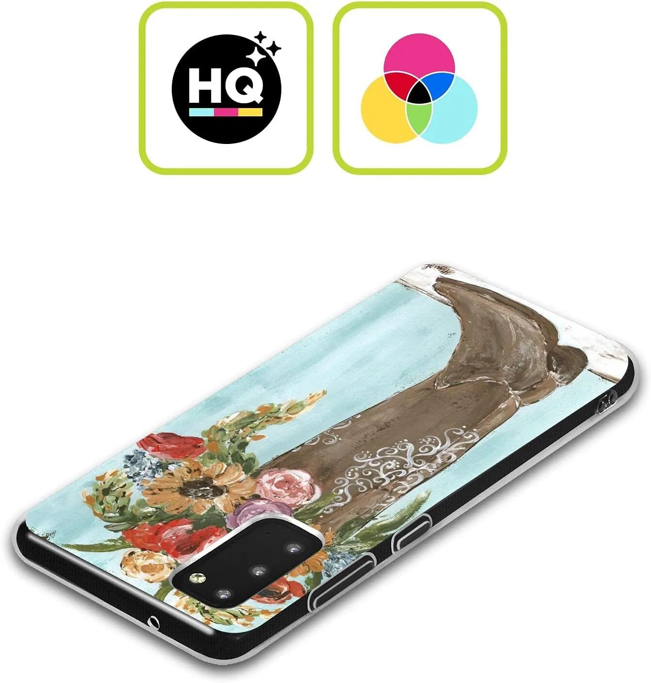 Head Case Designs Officially Licensed Haley Bush Boot Floral Painting Soft Gel Case Compatible with Samsung Galaxy A35 5G