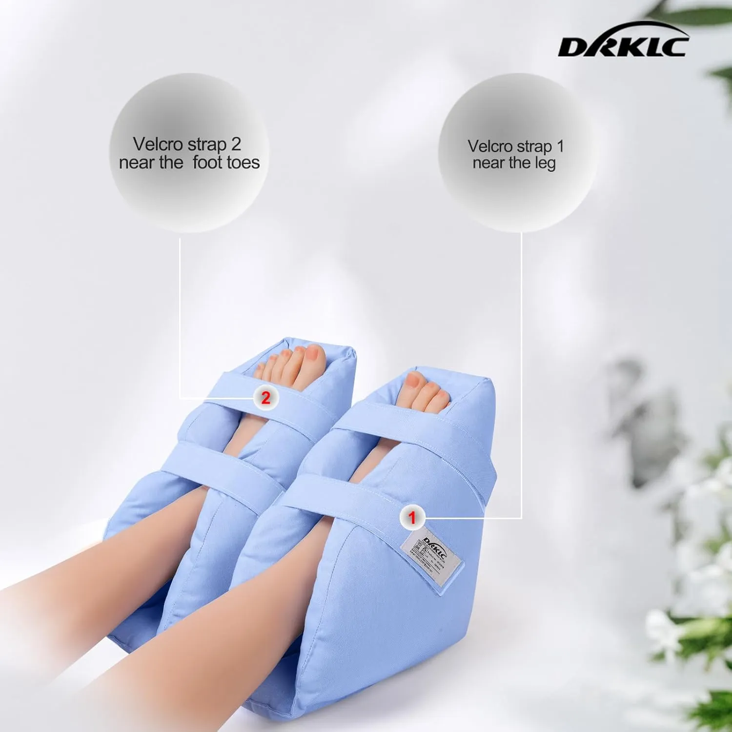 Heel Protectors for Pressure Sores,Adjustable Foot Boot Surgery Recovery Supplies for Elderly Bedridden Pressure Ulcer Ankle Pillow for Bed, Wheelchairs (Light Green - 1 Piece)