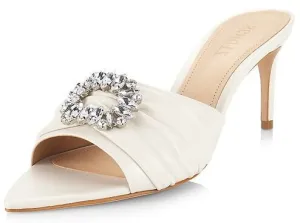 Heel Upper Toe Invitation-only deal On Sandals Pearl Open Slip Mid Schutz Crystal Meisho Embellished 5-star rated