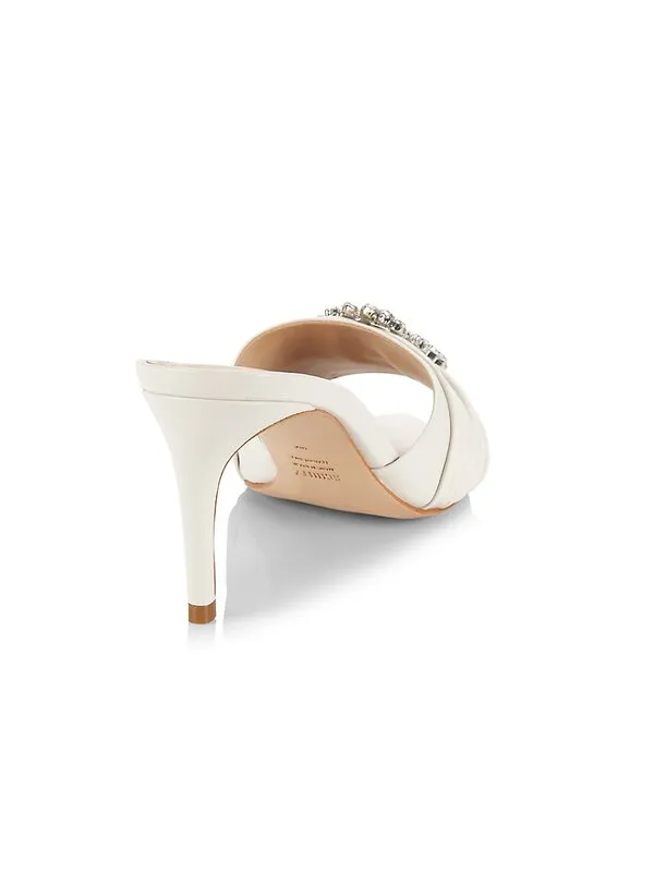 Heel Upper Toe Invitation-only deal On Sandals Pearl Open Slip Mid Schutz Crystal Meisho Embellished 5-star rated