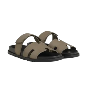 Hermes Chypre Sandal  Etoupe Suede