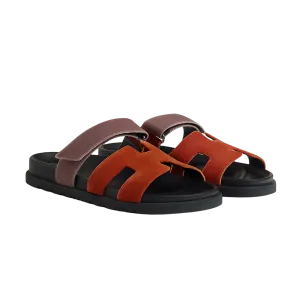 Hermes Chypre Sandal - Orange Canyon / Bruyère