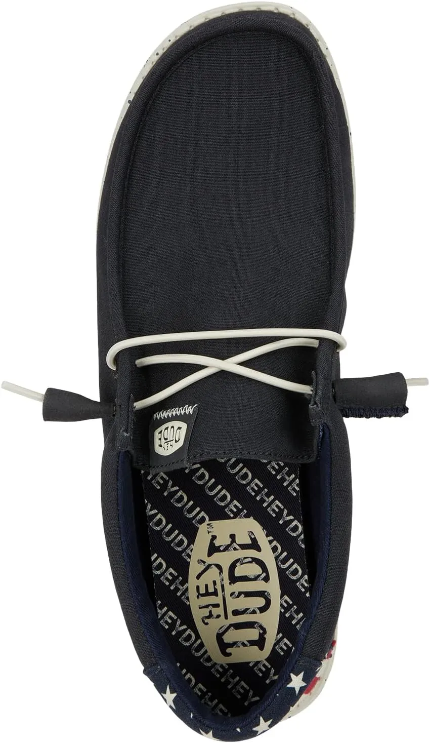 Hey Dude Wally Patriotic, Mens Shoes, Slip-on Loafers, Comfortable & Light-Weight