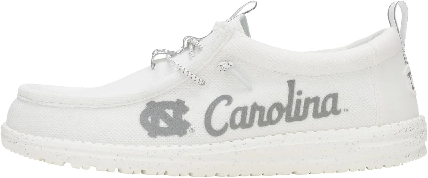 HEYDUDE Wally Collegiate Whites, Men’s Shoes, Men's Slip-on Loafers, Comfortable & Light-Weight