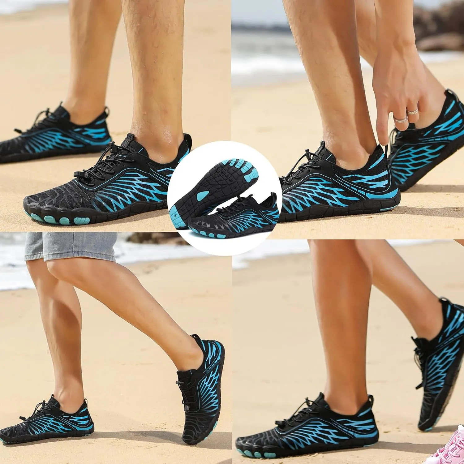 Hike Barefoot Shoes Breathable Non-Slip Athletic Footwear Wide Toe Water Shoes for Women & Men