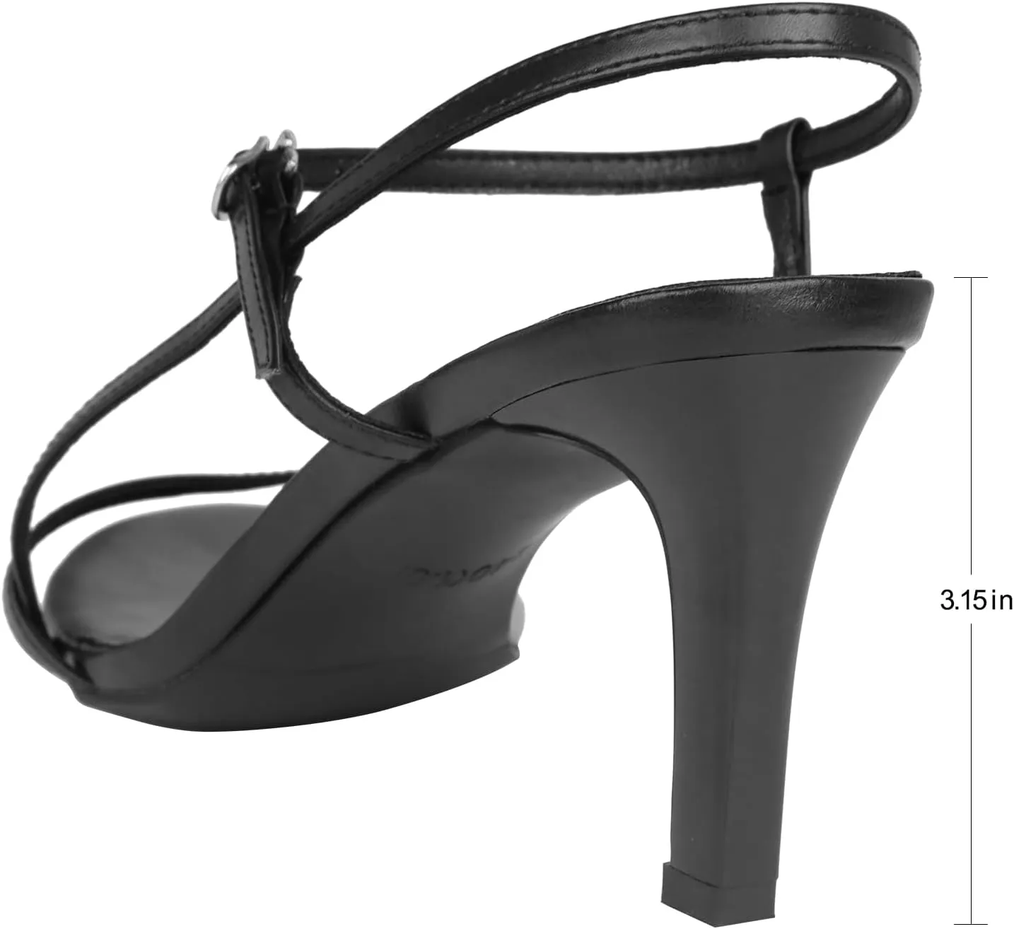 Husmeu Women's Strappy Heel Sandals for Women Dressy Summer High Heels Ankle Strap Kitten Heel Sandals Trendy Heeled Sandals