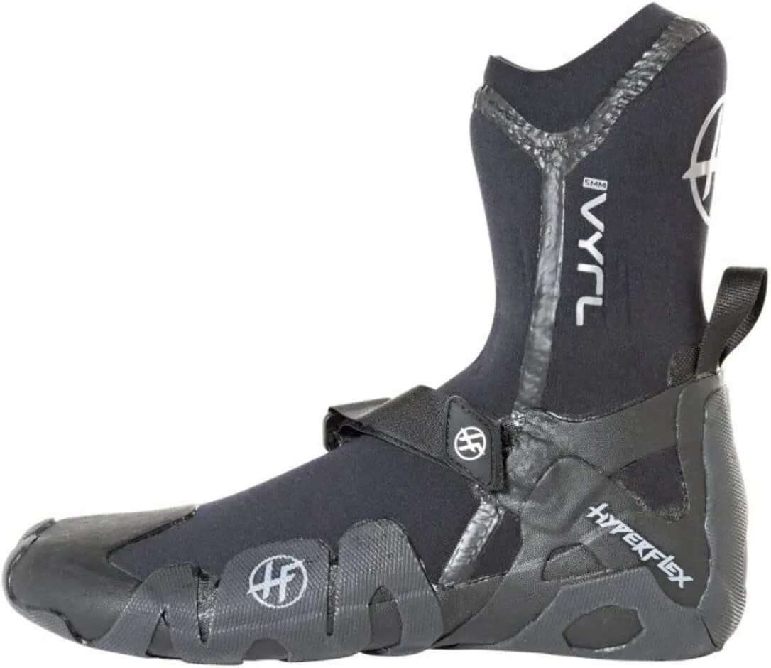 Hyperflex 5mm Cryo Inner Split Toe High Top Boot, Adult, Black, 10